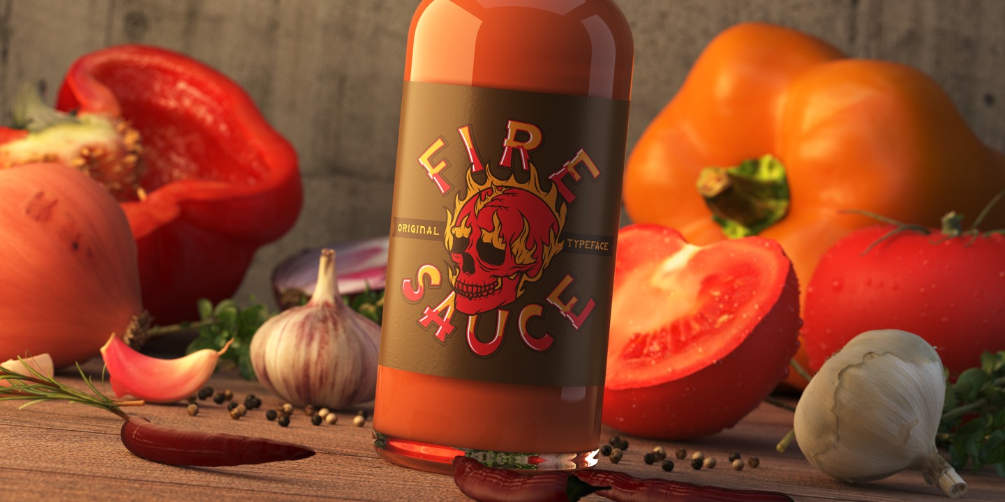 Ejemplo de fuente Fire Sauce #2